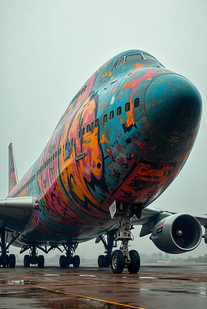 Boeing 747 graffiti