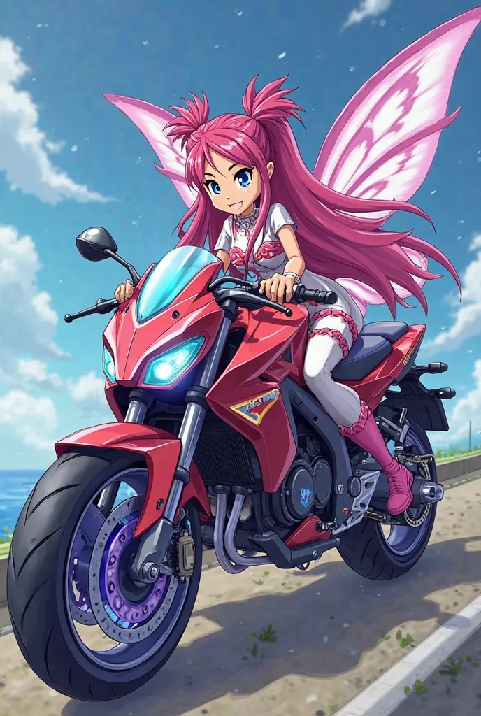 The motorcycles of the Winx specialists and motorcycles of Sendokai combined 
But that the two types of motorcycles come together: their technology and magic, those of Sendokai, and being able to fly, of those of specialists.
Even if you put wheels like th...