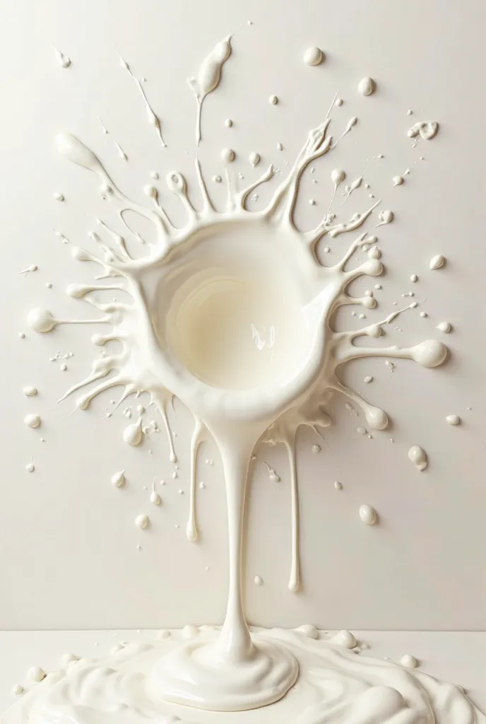 Yogurt thrown on wall 