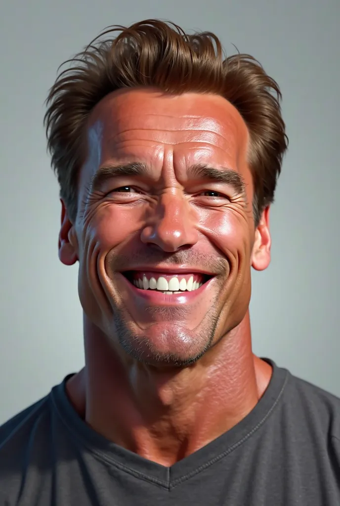 create a profile picture with Arnold Schwarzenegger's face smiling