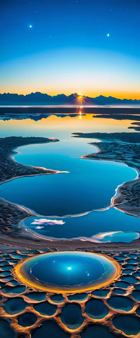  sky reflection in mirror surface ,Reflection,symmetry,Uyuni,moonlight, Beautiful Sky Unfolds ,dreamlike,,cloud,,Ocean Blue ,wonderful景色が広がります,,Highestの時間をあなたに,Highest品質,photography,  Structure Correct  ,Perfect composition,広告用に撮影されたphotography,Beautiful l...