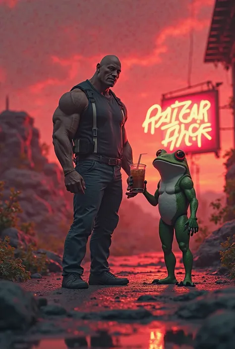 Dwayne and frog boba tea is dark red sky this sprunki oc sign