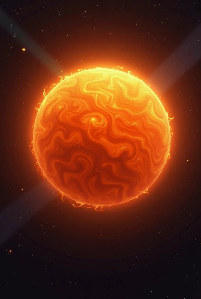 Draw a kind of orange planet in space 