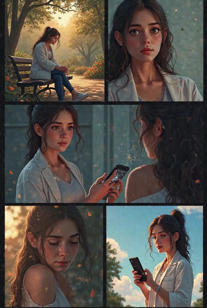 Here's a series of prompts to generate images based on each of the scenes in your story "The last message". Each prompt is designed to capture the essence of each scene:

---

### ** SCENE 1 :  Introduction **
*prompt:* A young woman named Lucía, sitting a...