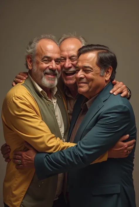 lula, Bolsonaro and Alexandre de Moraes hugging each other 