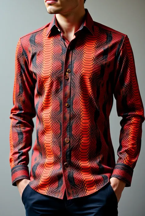 Create a snake-print interclass shirt 

