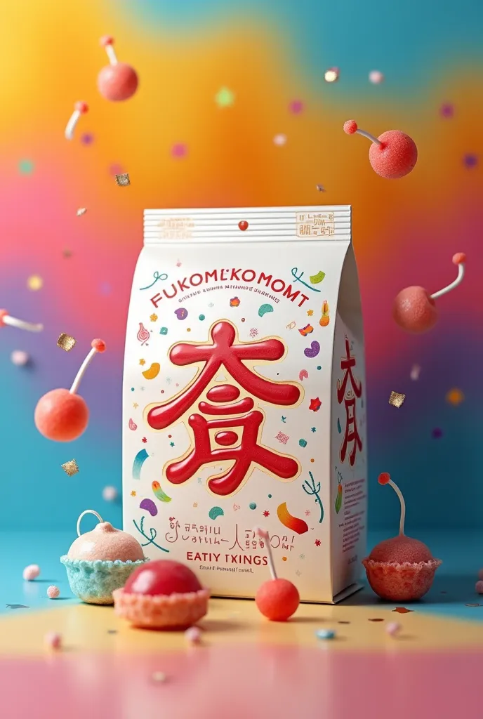 FUKUMIKO BRAND MOJI CANDY PACKAGE WITH LABEL