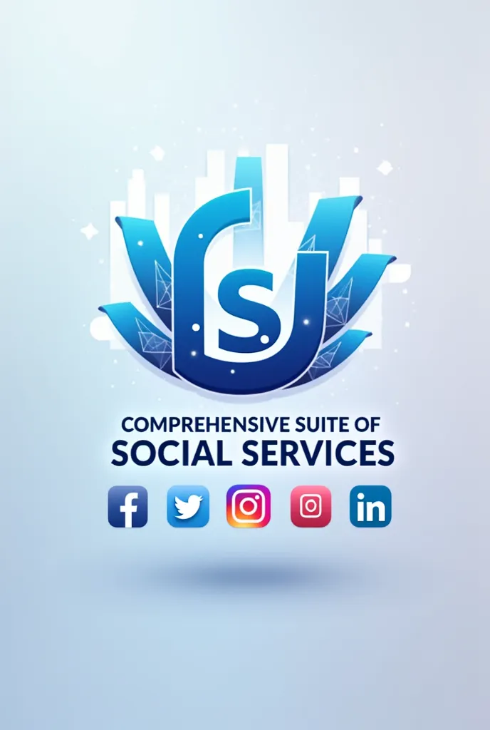 Create a loho for SM services (include some social media icons)