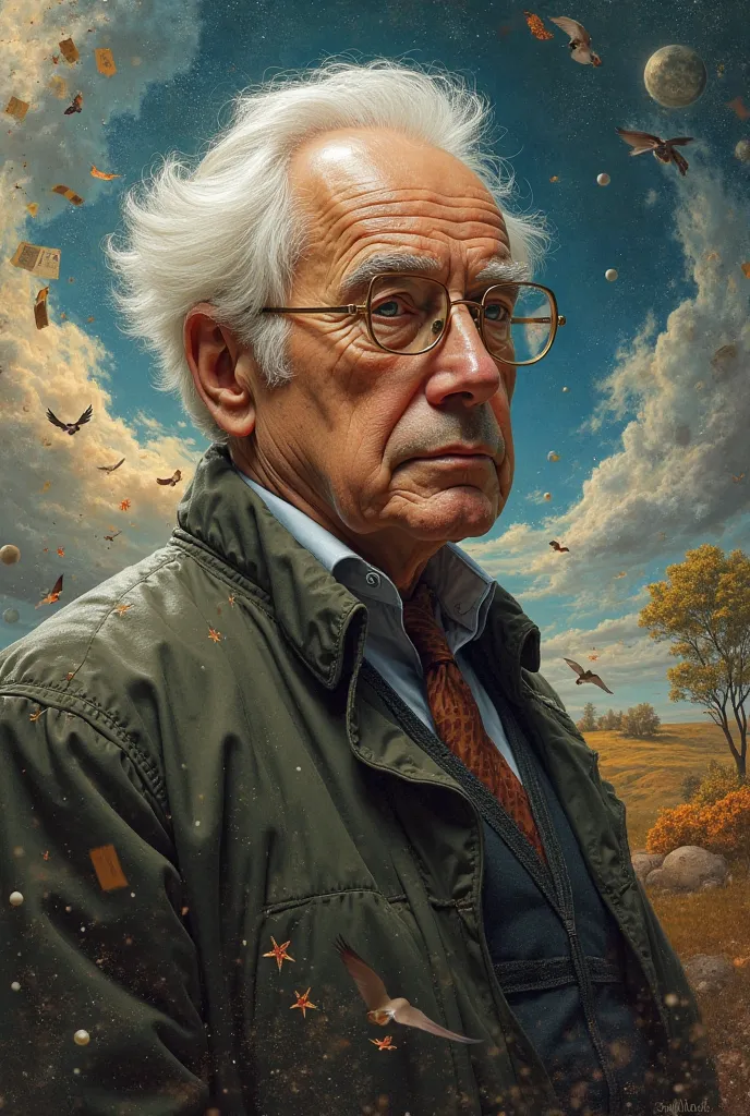 paint an artistic image of Ray Bradbury