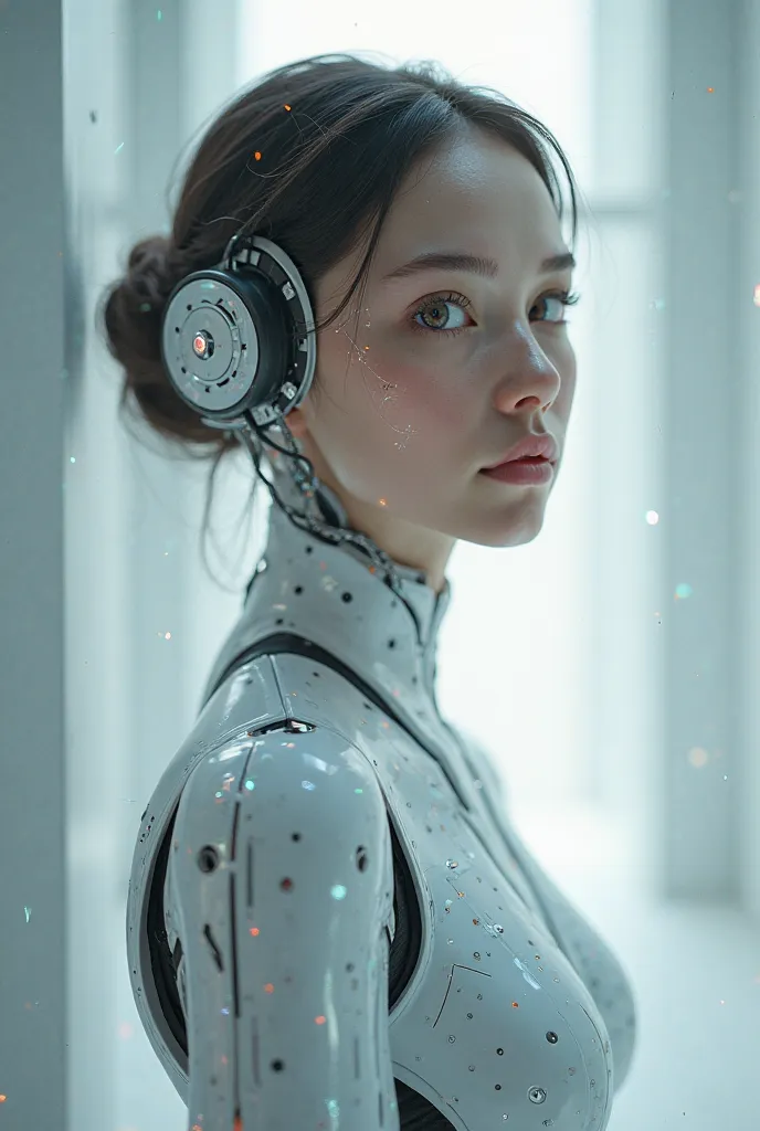 A talking AI image of a young woman 