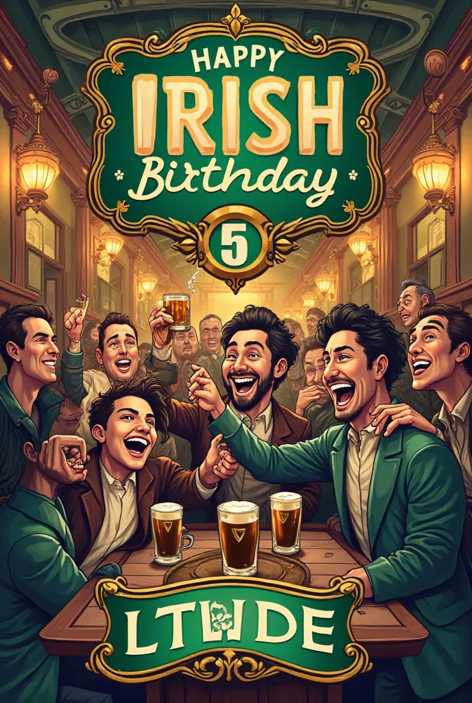 Irish pub birthday party poster