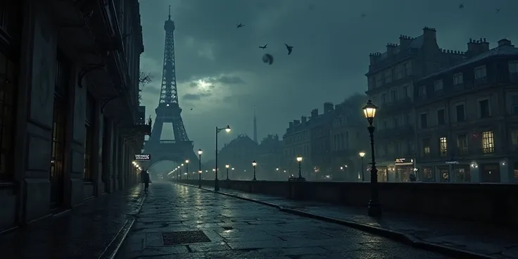 It creates a dark city atmosphere in Paris at night 