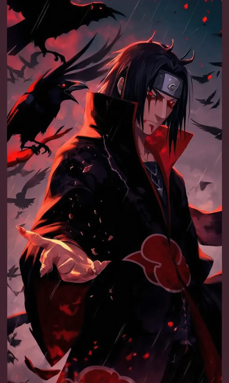 Devil vampire zombie, black hair, crow, crow, crow, crow, crow, crow, crow, crow, crow, crow, crow, crow, crow, itachi uchiha zombie devil vampire, itachi, badass 8 k,  wallpaper 4 k, wallpaper 4k, itatchi uchiha,  art wallpaper 8 k, sasuke uchiha