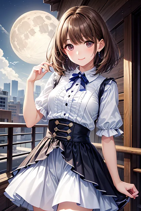  anegasaki nene, shiny brown short hair, beautiful brown eyes, smiling face, sparkling pup ils, (fine grain), highly detailed eyes, highly detailed face, highly detailed eyes,, (masterpiece:1.2, best quality), ((only1 girl)), cowboy shot,cowboy shot,, 


(...