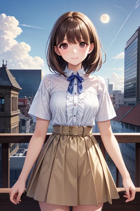  anegasaki nene, shiny brown short hair, beautiful brown eyes, smiling face, sparkling pup ils, (fine grain), highly detailed eyes, highly detailed face, highly detailed eyes,, (masterpiece:1.2, best quality), ((only1 girl)), cowboy shot,cowboy shot,, 


(...