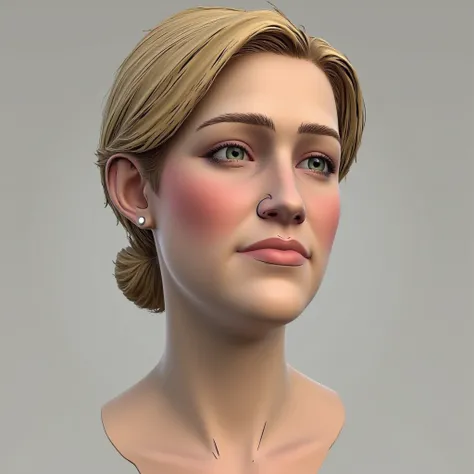 1/6 head sculpt, 2d, clean shaven scarlett johansson in tts