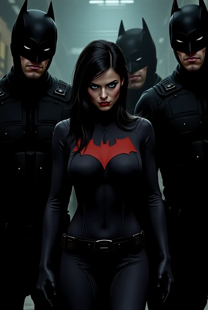 Kate kane(without batsuit) was napped by black mask 's henchman