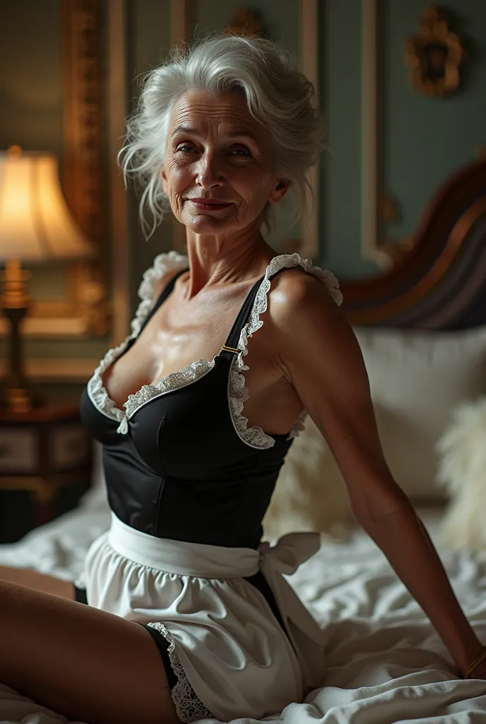 Granny Maid with Erotic Bikini