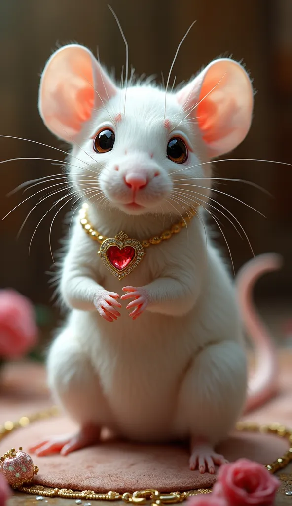 A sexy and very vain little white rat