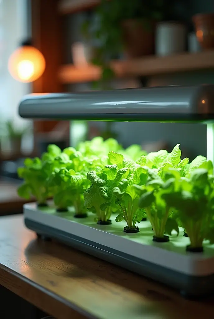 Create an image for me of a hydroponic system with this style that you are using