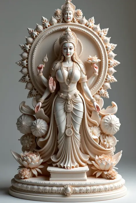 Indian god Laxmi setting on the base 
 3d printing 