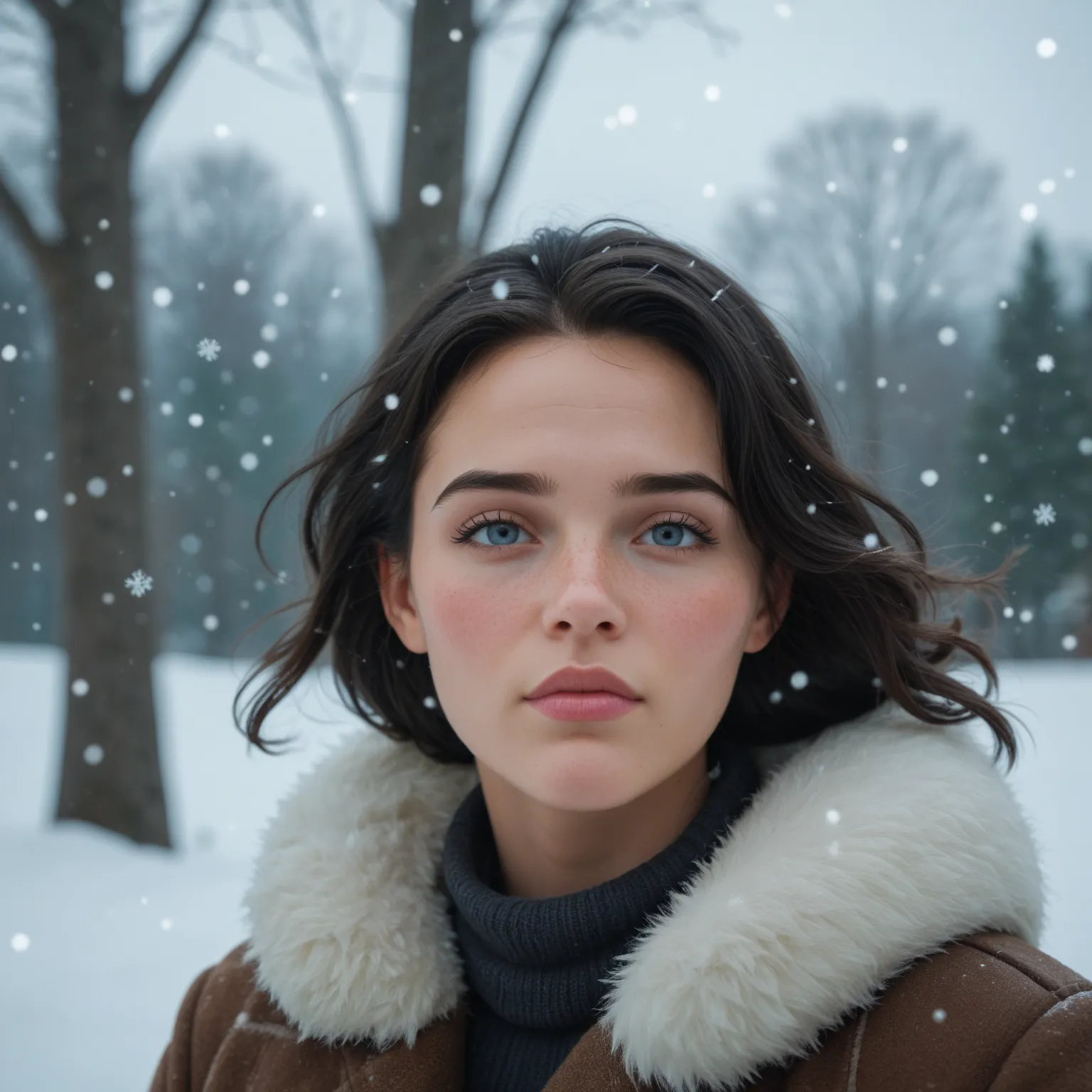 score_9, score_8_up, score_7_up, cinematic film still, beautiful woman, no make up, winter outfit, blush, black hair, head tilt, hair blowing in the wind, arctic circle snow drift, snowing, snowflakes, cold, chill bumps, approaching perfection, dynamic, hi...