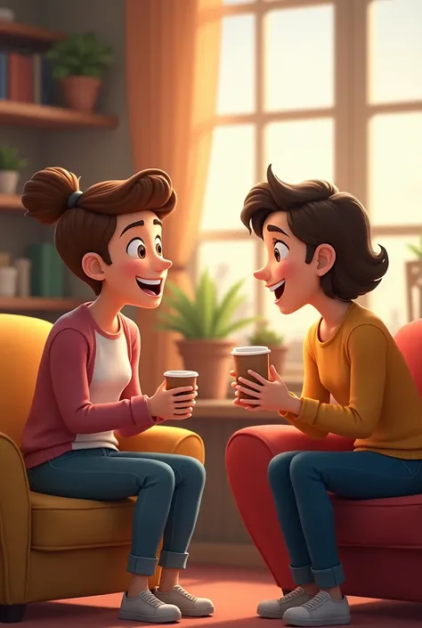 I want to use the picture in the right as animation. I mean make them appeear as they are talking to each other