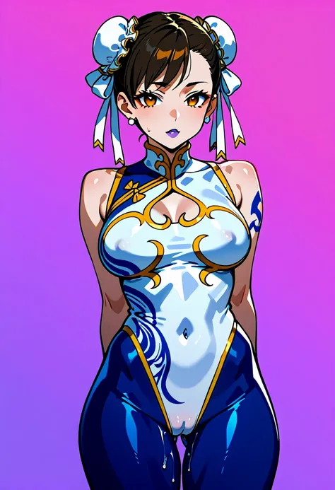  Purple lips ,  High quality 4K images、depends on pleasure、 hypnotic state 、Hollow eyes、Be in heat、Red, glowing eyes、Chun-Li is put in a collar and swears eternal loyalty and obedience、Chun-Li has lost her sense of self、Chun-Li has been implanted with the ...