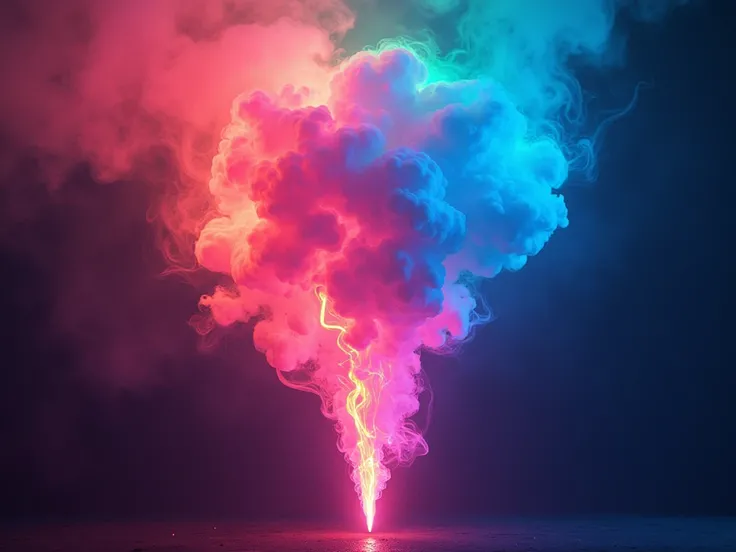 make neon smoke colorful 