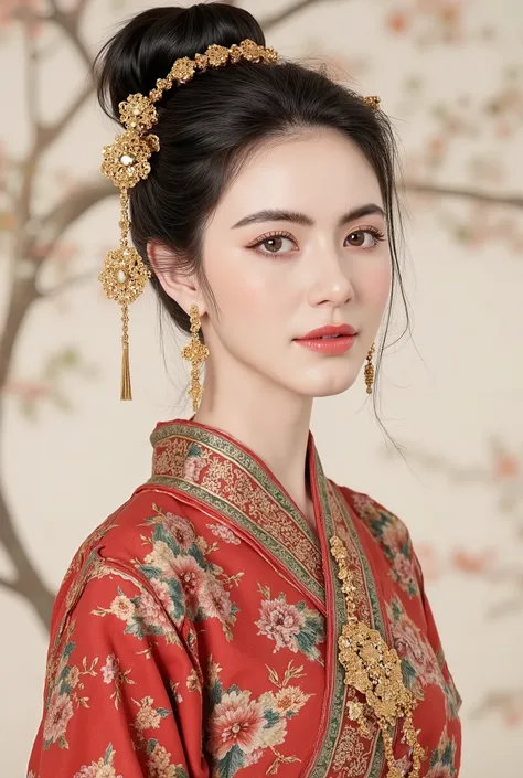 (masterpiece), Chinese brush painting, breathtaking ancient woman, (priest dress), elegant full body pose, (frontal view), highlighted intricate details, vibrant ink strokes, harmonious color palette, showcasing grace and beauty, winning award quality, (sy...