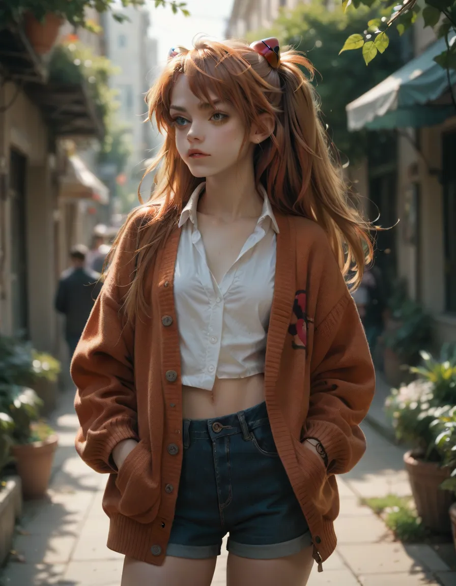 asuka langley . Cardigan .