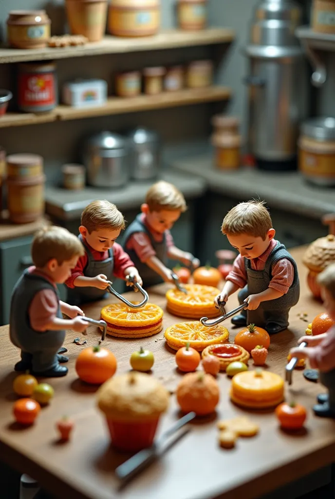 Miniature Food Workers Contraction Images