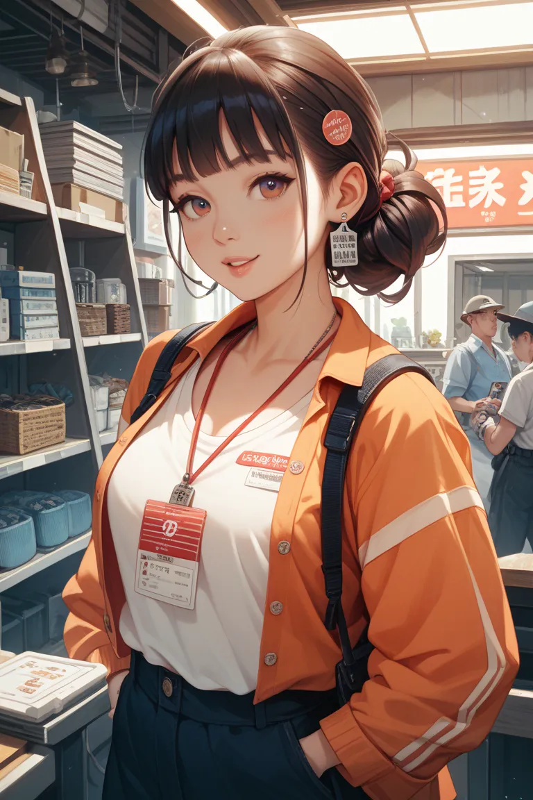 Gal apparel clerk　In a realistic atmosphere　 Japanese