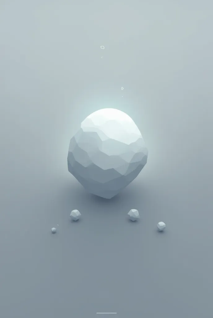 Create a video game app icon for ghost asteroid. It should be simple and clean. Flat design. Apple logo inspired.