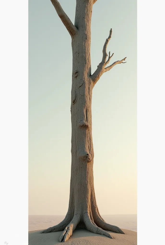 Minimalist brown tree trunk