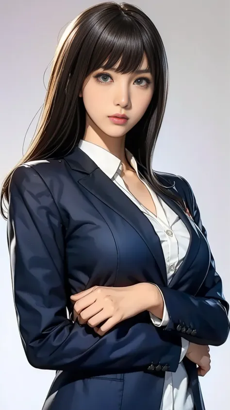 (realistic pictures),(Highest quality)、((８ｋ images)),Alone, Persona 5 characters、beautiful Japanese woman、, (Good looking),very cute,  Symmetrical eyes,Accurate depiction of eyes ,(( Gentle and Gentle Smiles )), black hair,long straight hair,(big breasts:1...