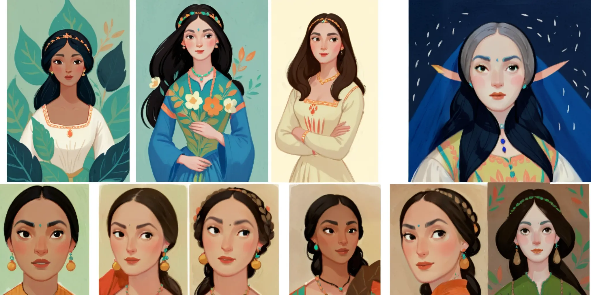 score_9, score_8_up, score_7_up, score_6_up, score_5_up, score_4_up, 1_woman, brow hair, long_hair, wearing a vibrant long peasant medieval dress, detailed clothing, sketches, detailed thick gouache painting, illustration, in gougoupaintleaves style:1.5, h...