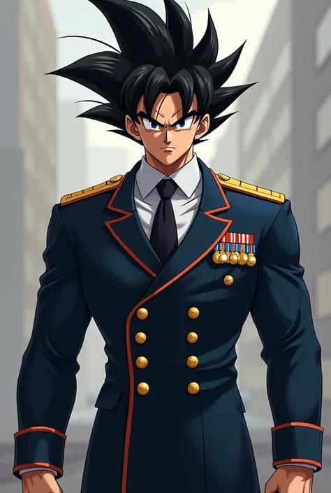 A Goku in uniform 