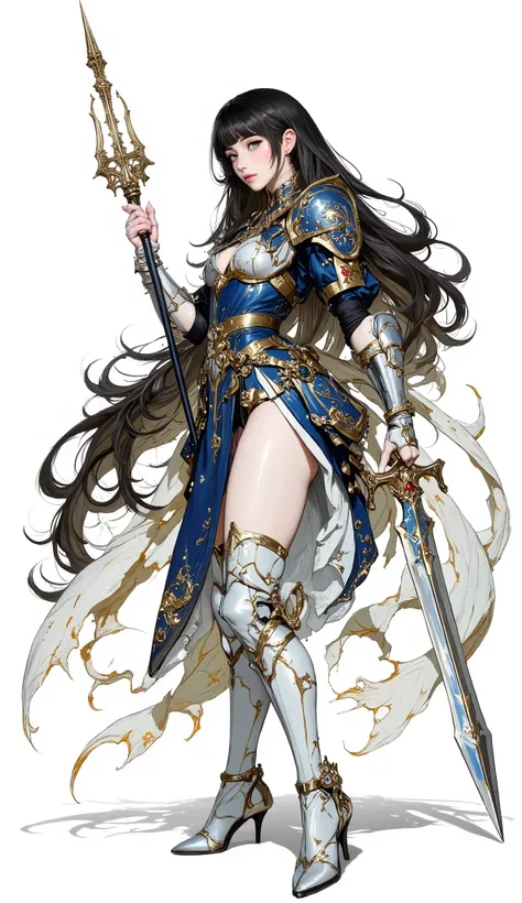 (Masterpiece:1.5,Top Quality:1.3,Amazing Quality:1.3), (Pulsating stance), (Anime Character), ((nsfw)), Solo, Full Length, Chiara, 1 Girl, ((Sexy cute girl:1.5)), White Skin, Silver Gauntlets, Silver Boots, Western sexy Armor, Shining Clothes, gleaming de...