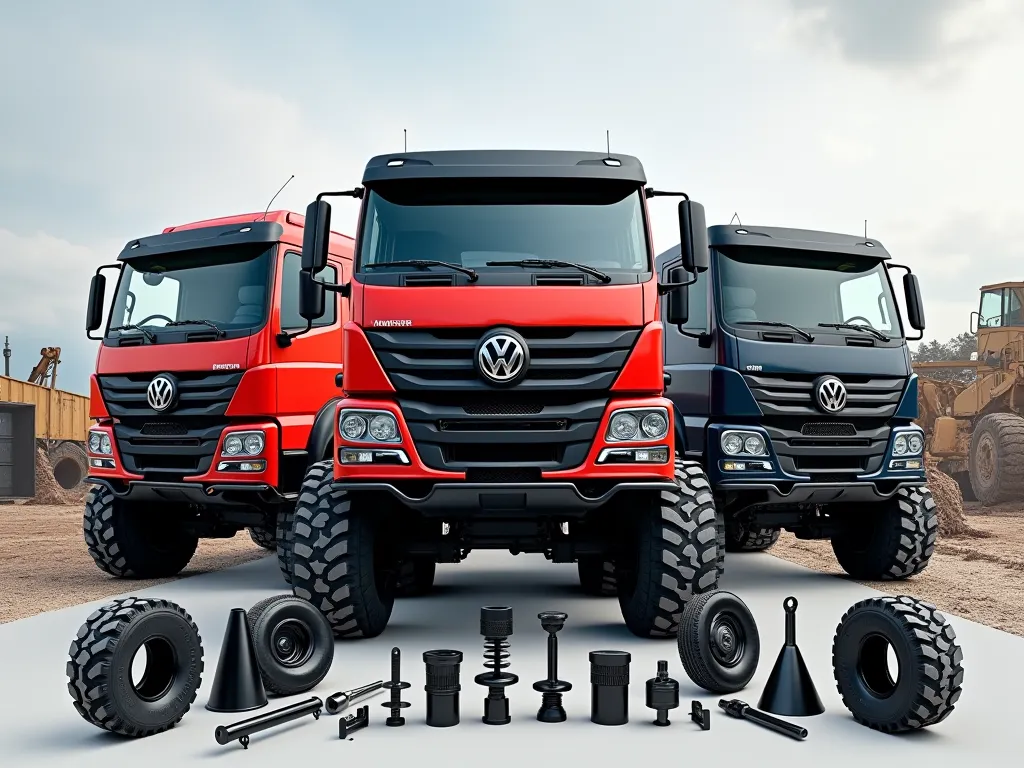 Advertising spare parts for three Volkswagen SuperTrucks