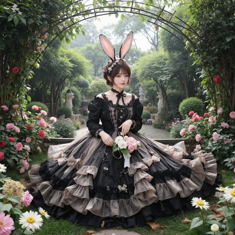 (garden)sweet gothic lolita dress bunny girl