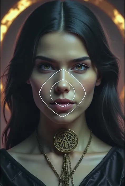 A full-faced character with a necklace featuring the Monad Network logo on its plaque