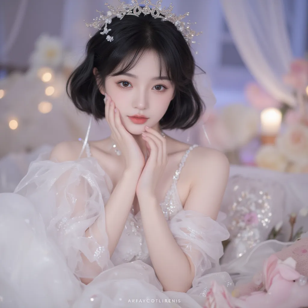 kpop girl, korean and Chinese, soft black hair, gorgeous, 18 years old, stunning, perfect visual, unique and porcelain like visual, visual like a doll, realistic, plump lips, fits Korean beauty standards 100 percent, adorable, unique visual, fierce visual,...