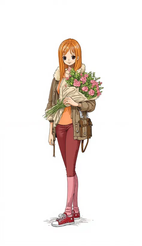 girl、background is stark white、on3pi3c3styl3、ground、pastel collar、(biologically correct human body structure:1.6)、 detailed hands、 Details、Perfect piece、high quality、32K、Alone、 alone、Semi-realistic、detailed eyes、detailed faces、( full shot without being sho...