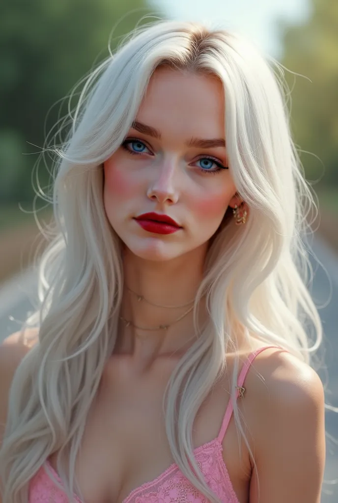 ((RAW photo),  absurd, ( absurd resolution)), masterpiece, best quality, (Extremely detailed 8k unit CG wallpaper), ( lipstick best illustration), ( best shade ), Realistic lighting, detailed and beautiful shine, (( 21 years old)), girl,  long white hair, ...