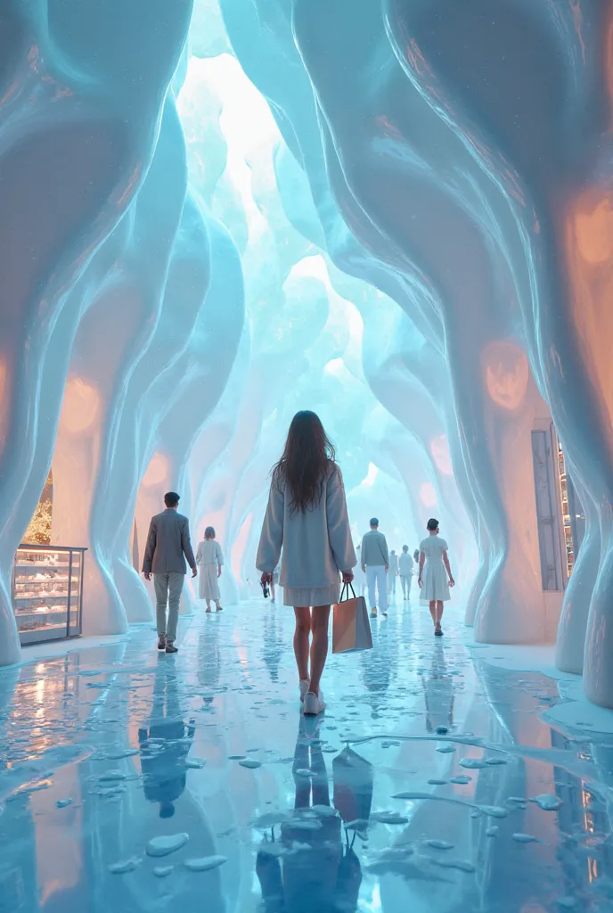 Shopping mall lout look design inspired by ice bar and cone 