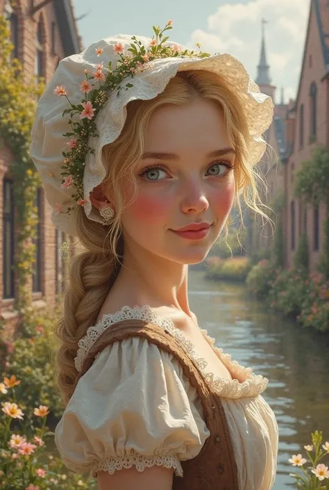 Create an image of a pretty Dutch girl