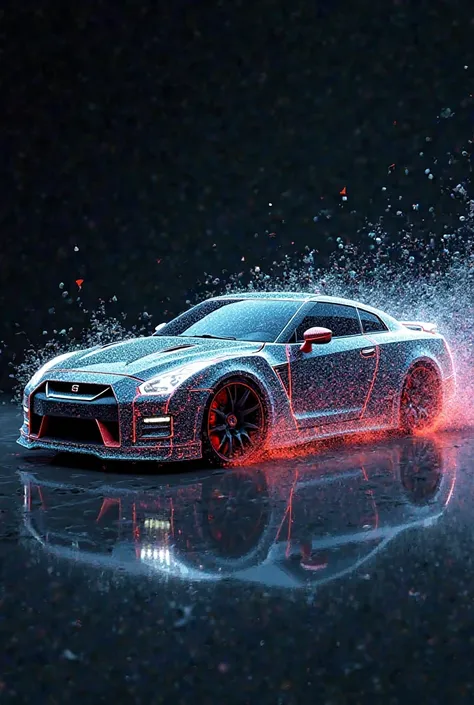 Write "Nissan GT-R" with chemic form, like this 