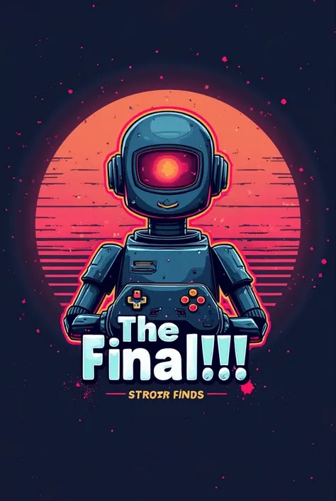 A logo for a podcast called the final!! Dedicated to geek gems 