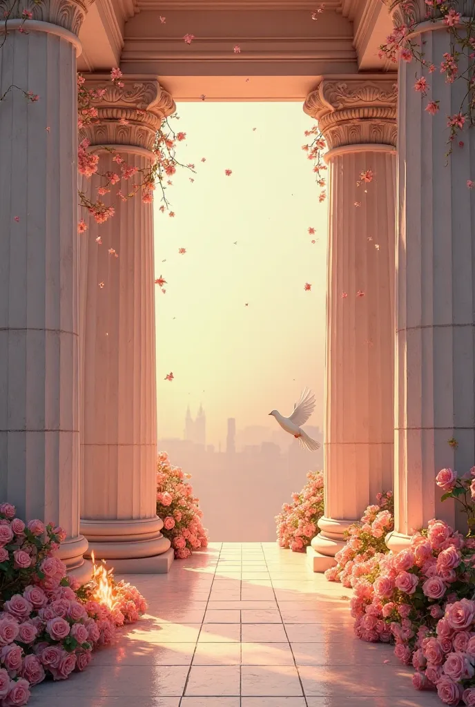 **Request for background design for banner:**  
" please, creates a high-resolution background image that represents the temple of the goddess Aphrodite. The design must include classical Greek elements, such as Doric or Ionic columns, ancient architectura...